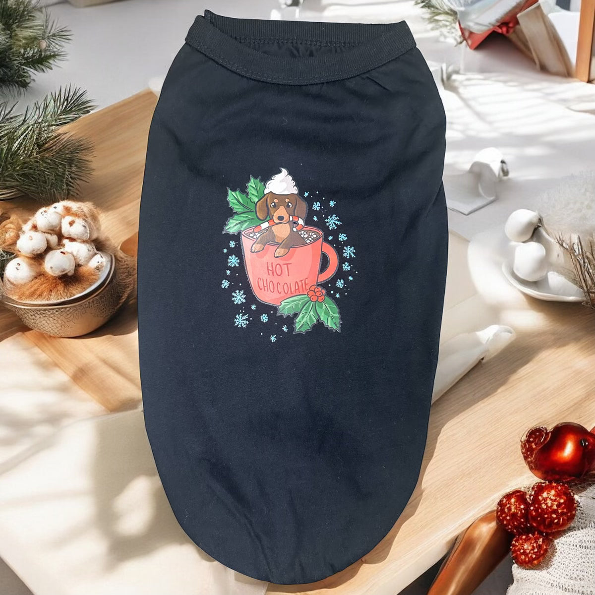 Hot Chocolate Dachshund Dog Tee
