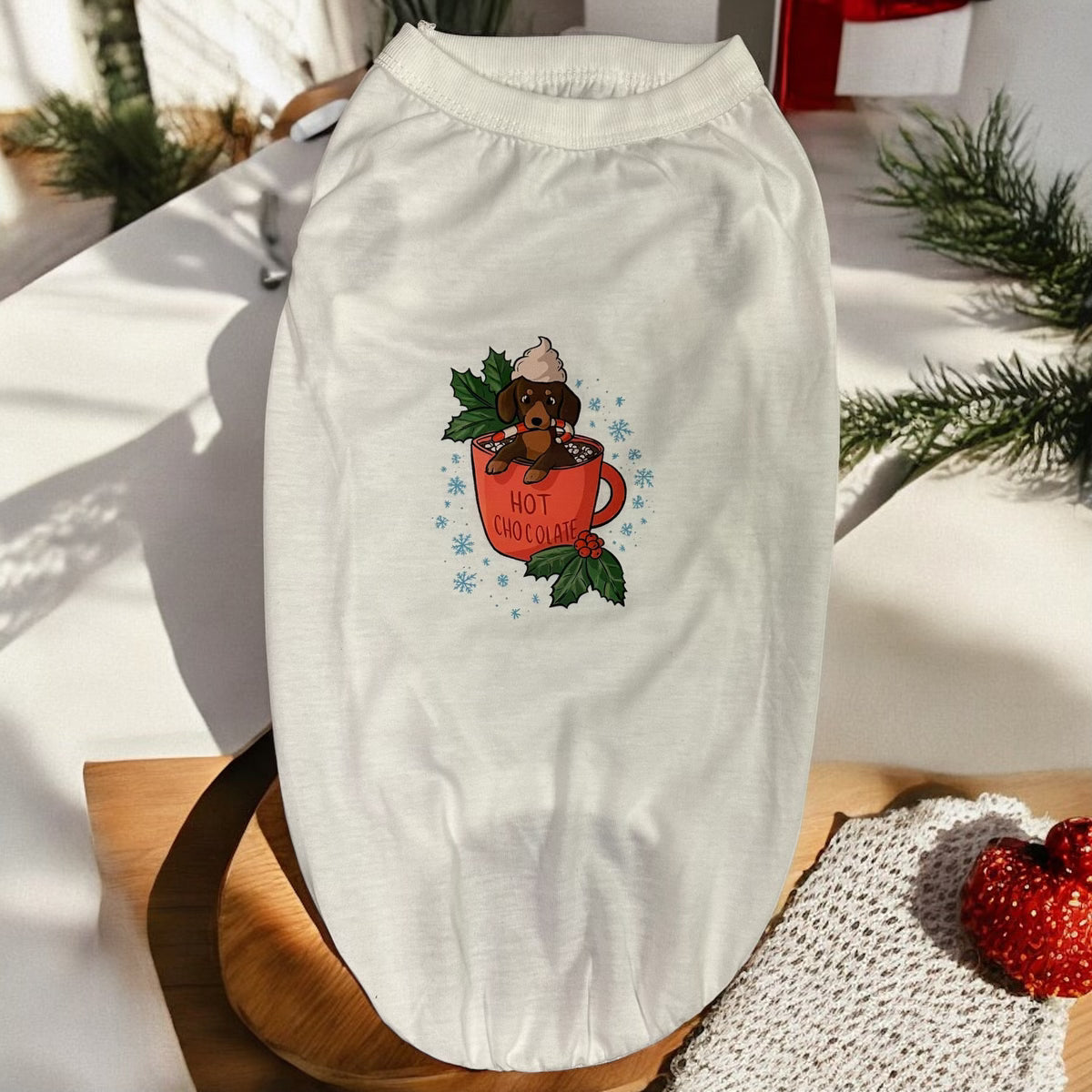 Hot Chocolate Dachshund Dog Tee
