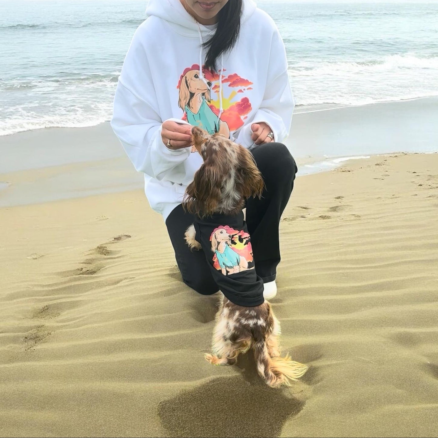 Sunset Dachshund Hoodie