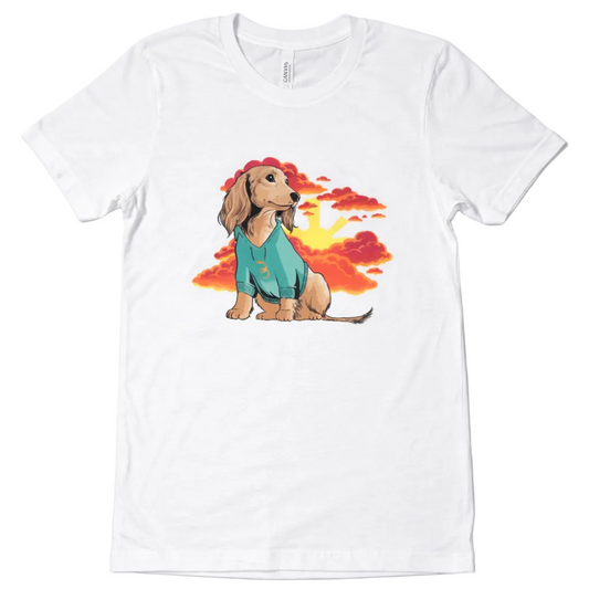 Sunset Dachshund Tee
