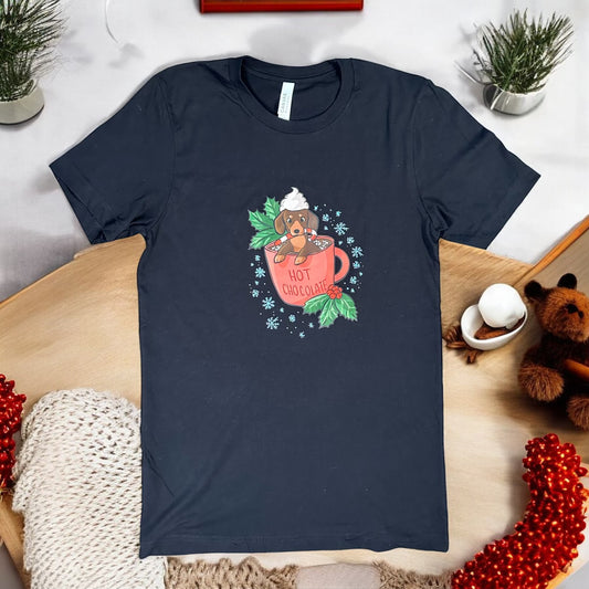 Hot Chocolate Dachshund Tee