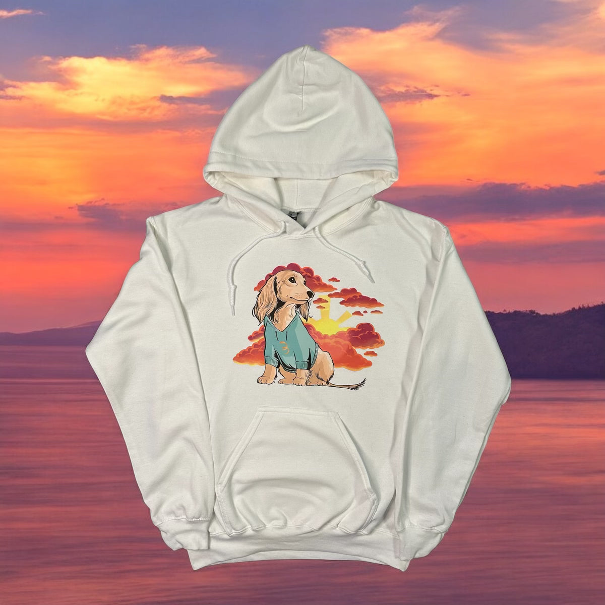 Sunset Dachshund Hoodie