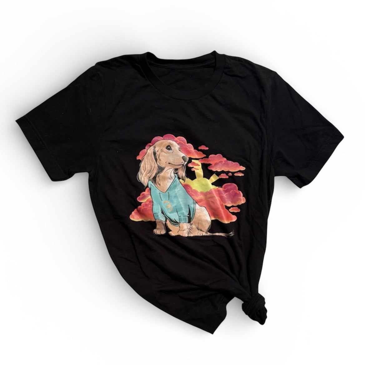 Sunset Dachshund Tee
