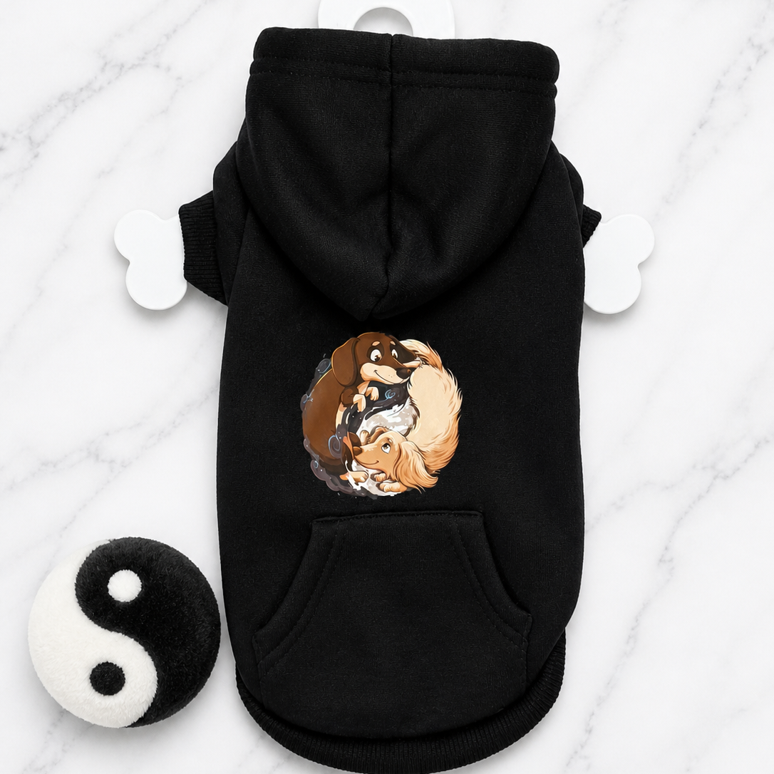Yin Yang Dachshund Dog Hoodie