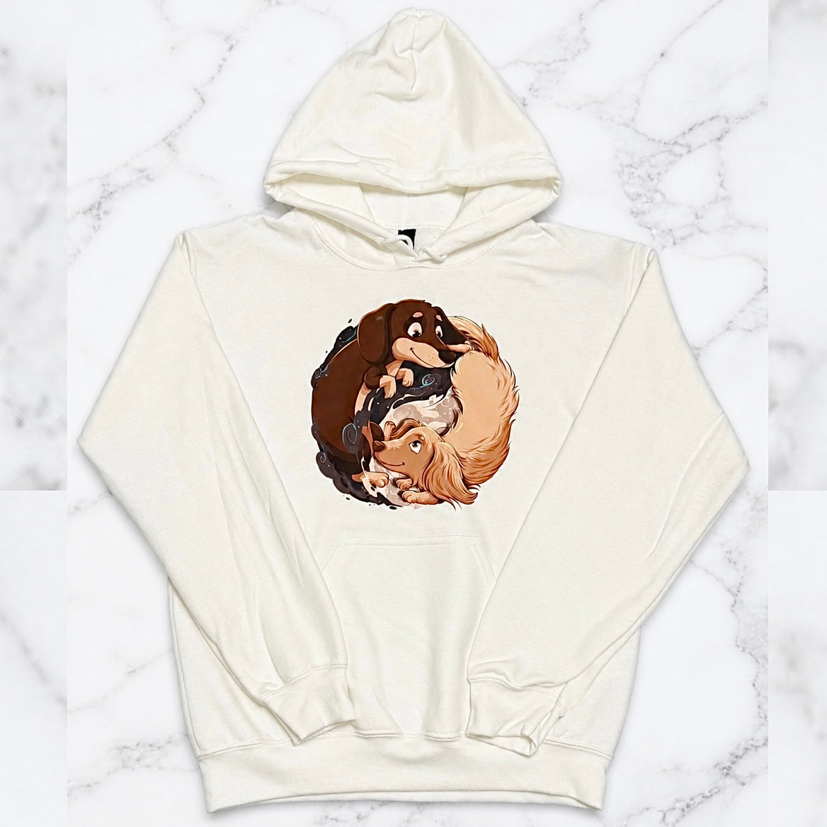 Yin Yang Dachshund Hoodie