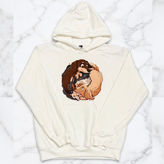 Yin Yang Dachshund Hoodie